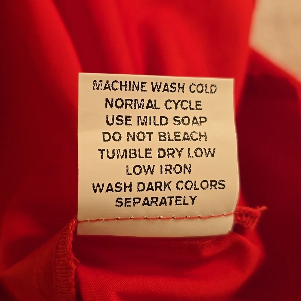 eShakti Cotton Vibrant Red Mini Dress - Picture 15 of 16